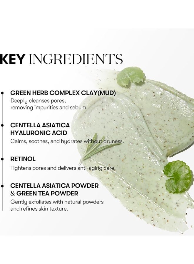 في تي كوزمتيكس في تي كوزماتيكس سيكا منظف ماسك 2 في 1 غسول للوجه ماسك طيني عناية لطيفة بالمسام تقشير وترطيب سنتيلا أسياتيكا للبشرة المعرضة لحب الشباب والحساسة عناية كورية بالبشرة 4.05 أونصة سائلة - Image 4